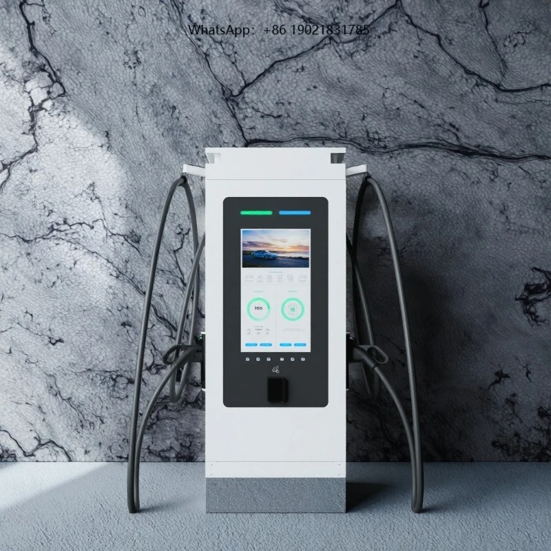 EVI 60KW DC CCS2 fast charging station with 32-inch high definition advertising display, dual revenue mode, suitable for busines