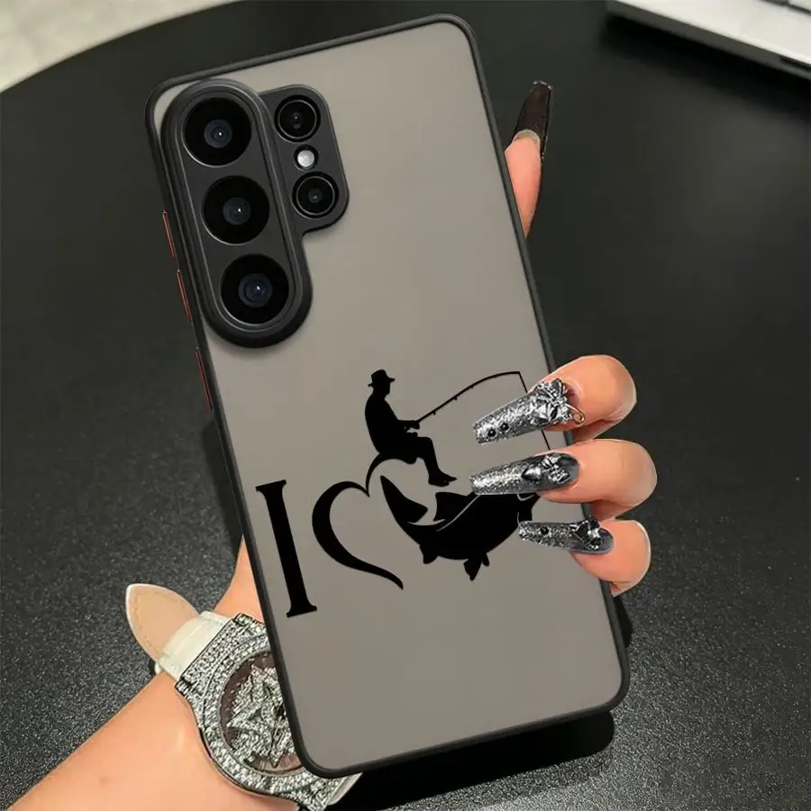 I Love Bass Fishing Case for Samsung Galaxy S26 S22 S21 Note 20 Ultra 10+ S20 FE S24 Plus S23 FE S25 Ultra Funda Back Phone