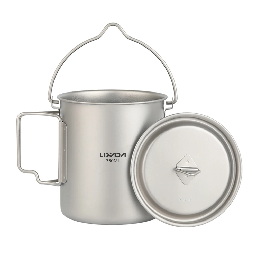 Botella de agua LIXADA de 1 litro, botella de agua deportiva a prueba de fugas con taza de agua de 750 ml para acampar al aire libre, botella de agua para acampar