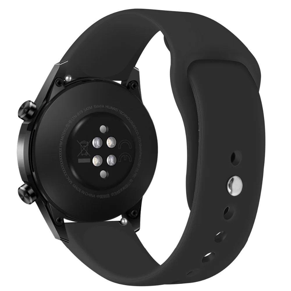 22mm 실리콘 시계줄 (Huami Amazfit GTR 47mm용) 스마트워치 밴드 스포츠 팔찌 (Amazfit Stratos 2 2S 3용) 손목 스트랩