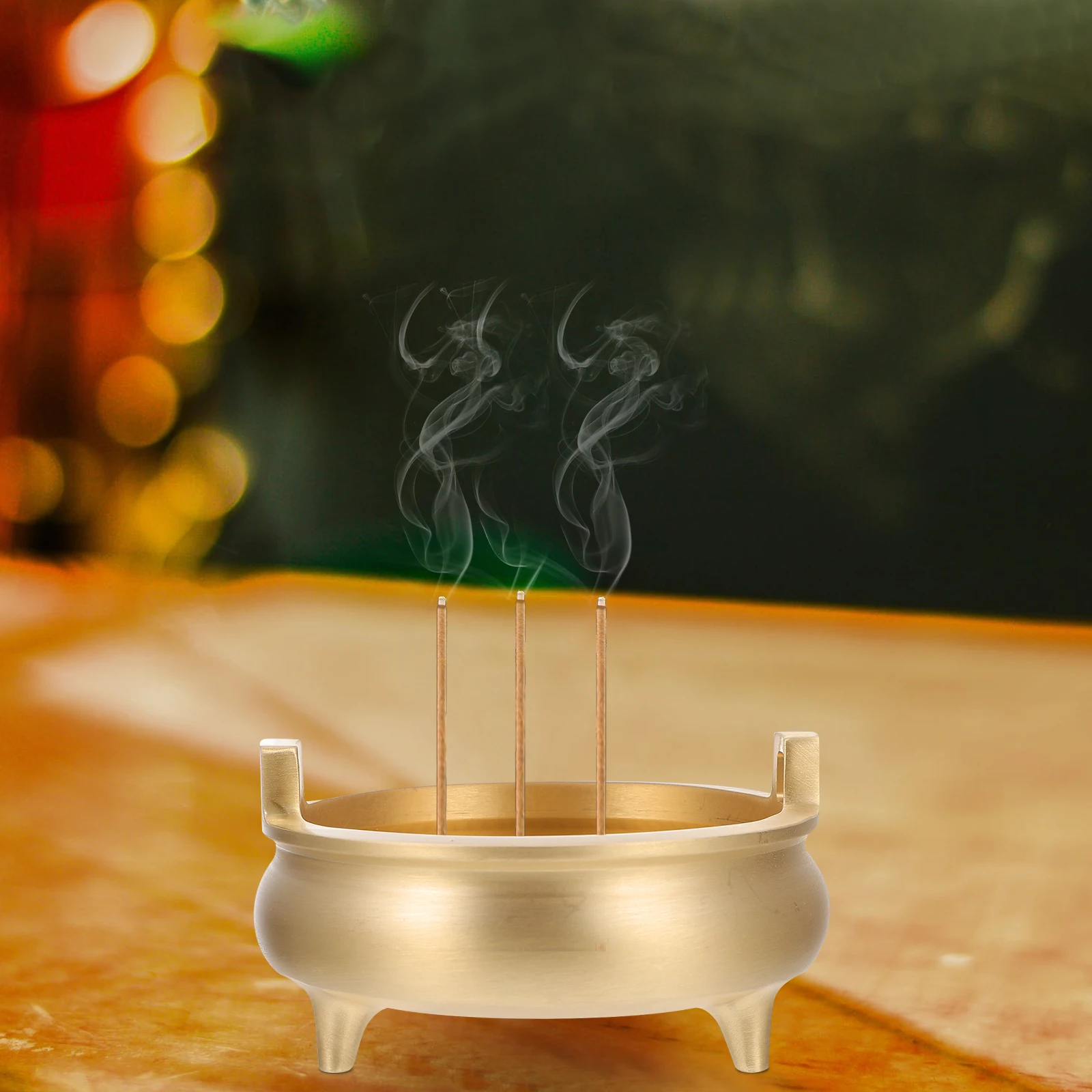 

Retro Copper Incense Burner Air Purification Censer Home Decor Supply Aromatherapy Burner Household Incense Holder