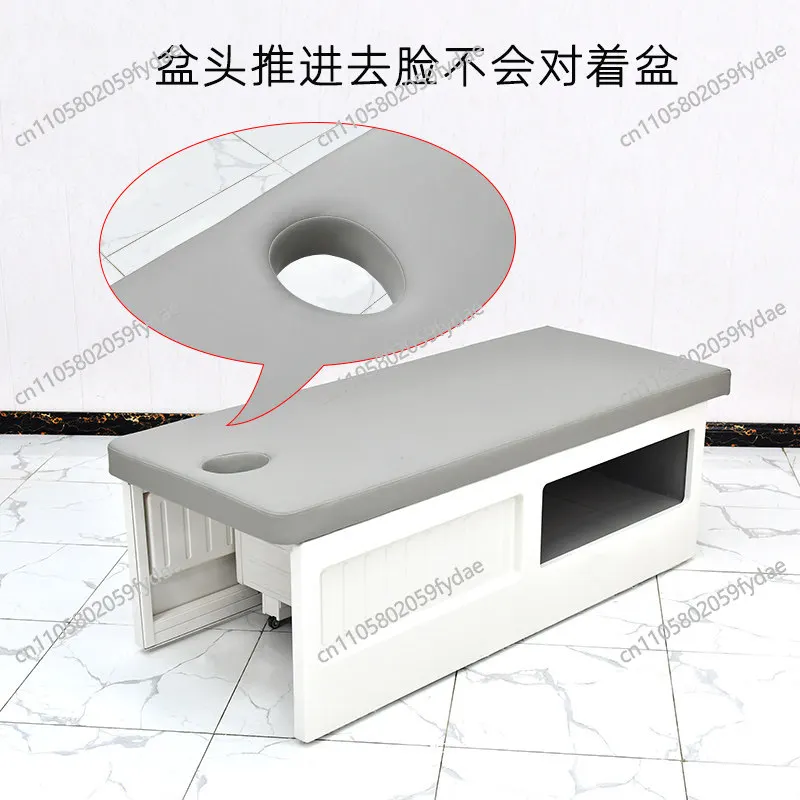 Hair treatment shampoo bed water circulation beauty massage massage massage back bed instant hot water heater integrated bed
