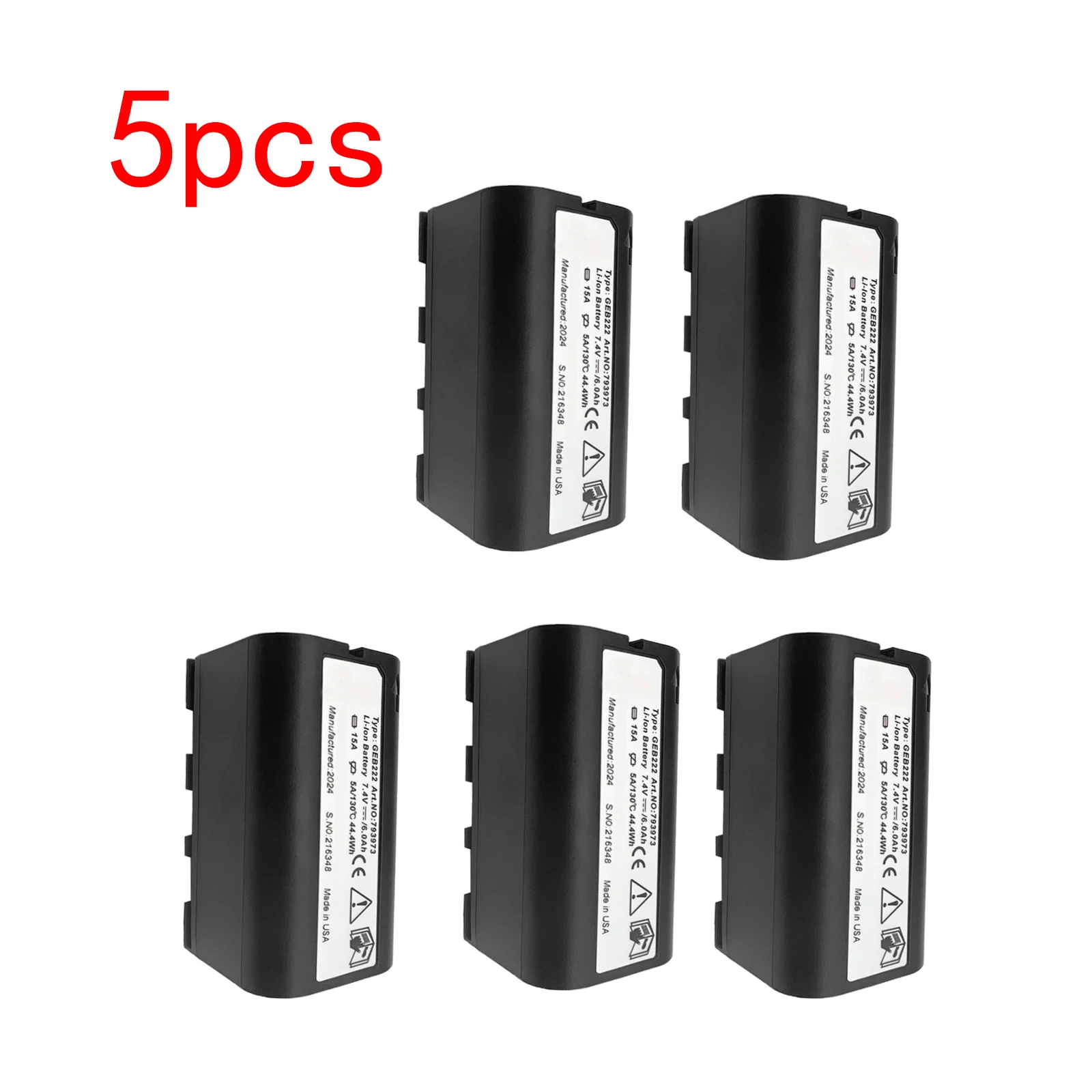 5pcs GEB222 Battery For Leica Total Station GPS System ATX1200 1230 Piper 100 200 Lases Rechargeable Lithium Battery