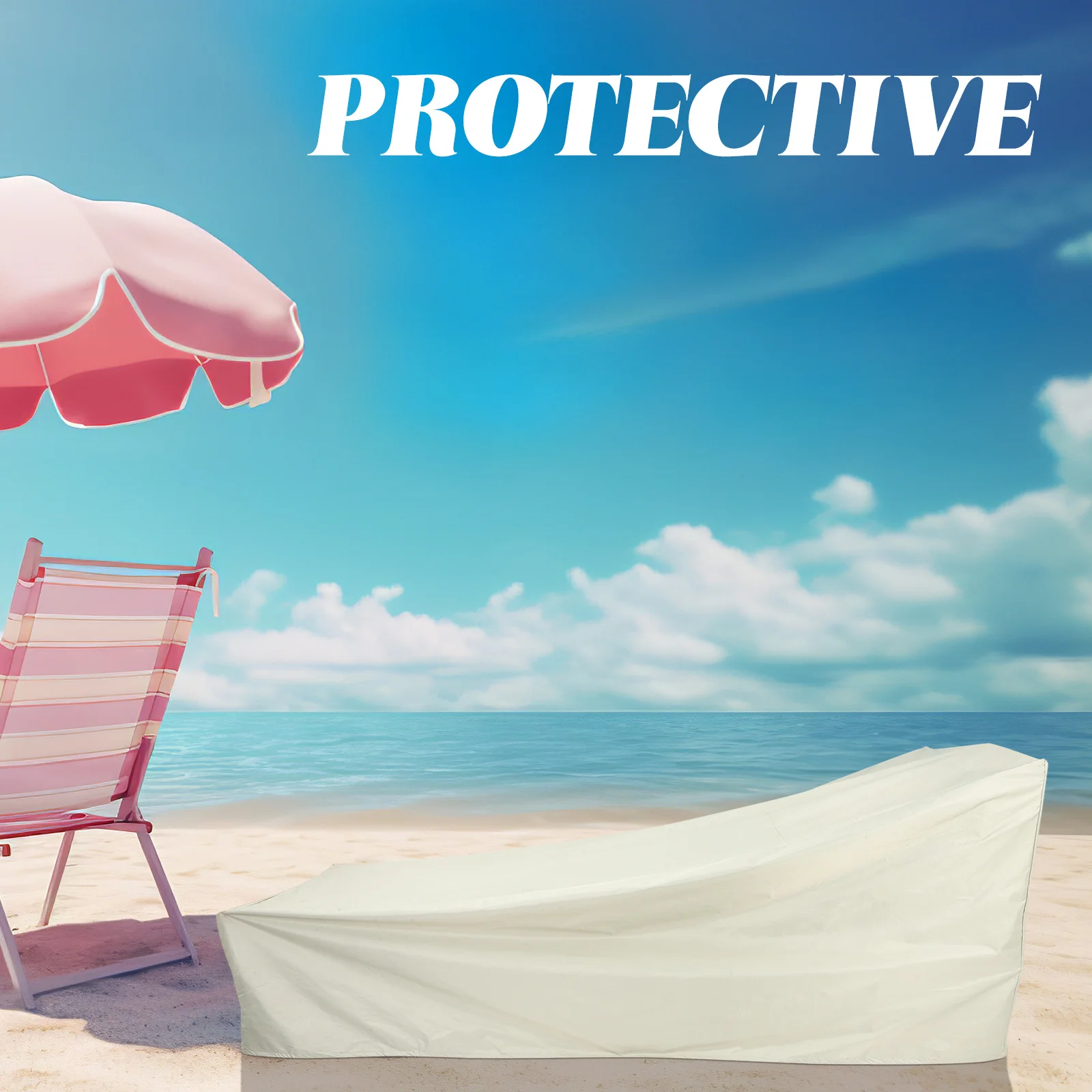 

Чехол на шезлонг из ткани Оксфорд, защита для кресла с откидной спинкой для патио, чехол для отдыха на открытом воздухе, водонепроницаемый прочный чехол для сада