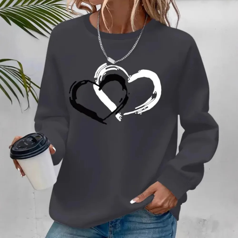 

Новая хит продаж, женская толстовка с принтом «любовь», повседневная одежда, уличный пуловер в стиле хип-хоп, женский топ