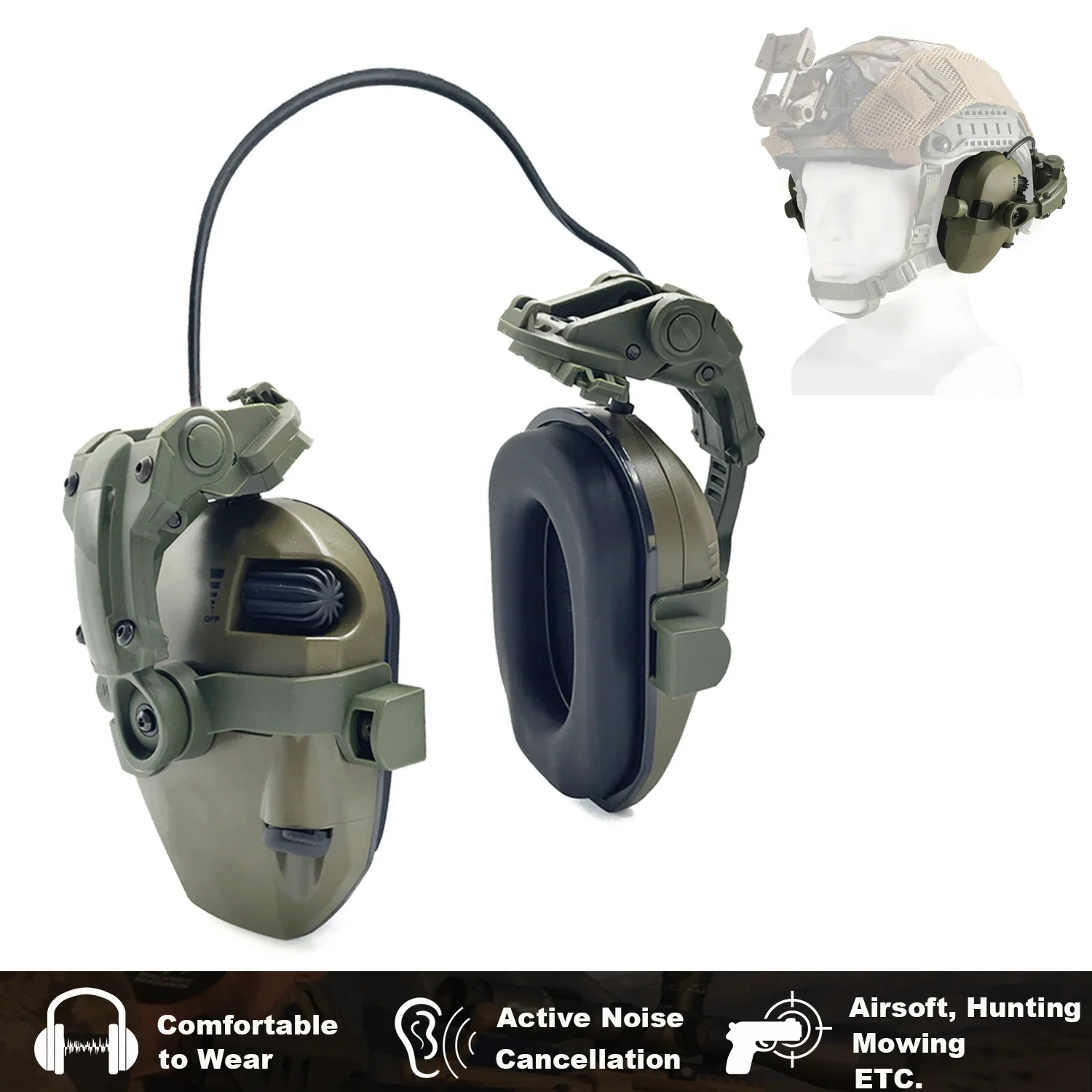 

Тактические защитные наушники, электронные наушники, наушники с усилением звука для охоты, противошумные наушники для стрельбы