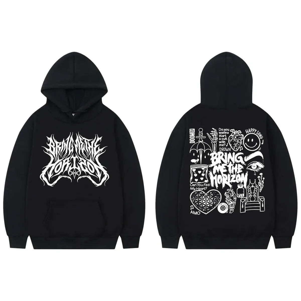 

BMTH BringMe TheHorizon Hoodies Heavy Metal Rock Band Hooded Sweatshirts Men Women Clothing Fashion Vintage Pullovers Streetwear