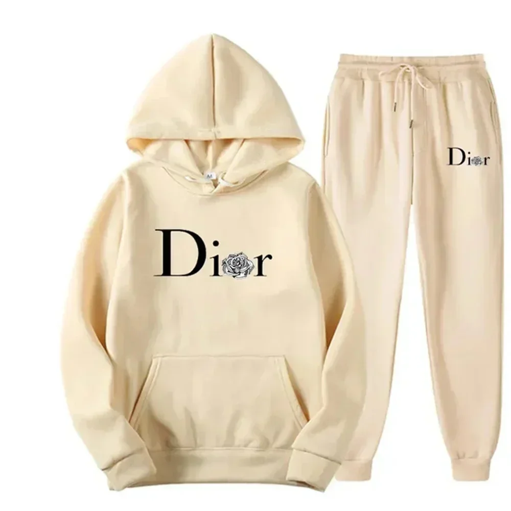 New Fashion Fitness Outdoor Jogging Casual Men's Two-piece Set of Long-sleeved Sweatshirt and Sport Pants for Autumn 2025