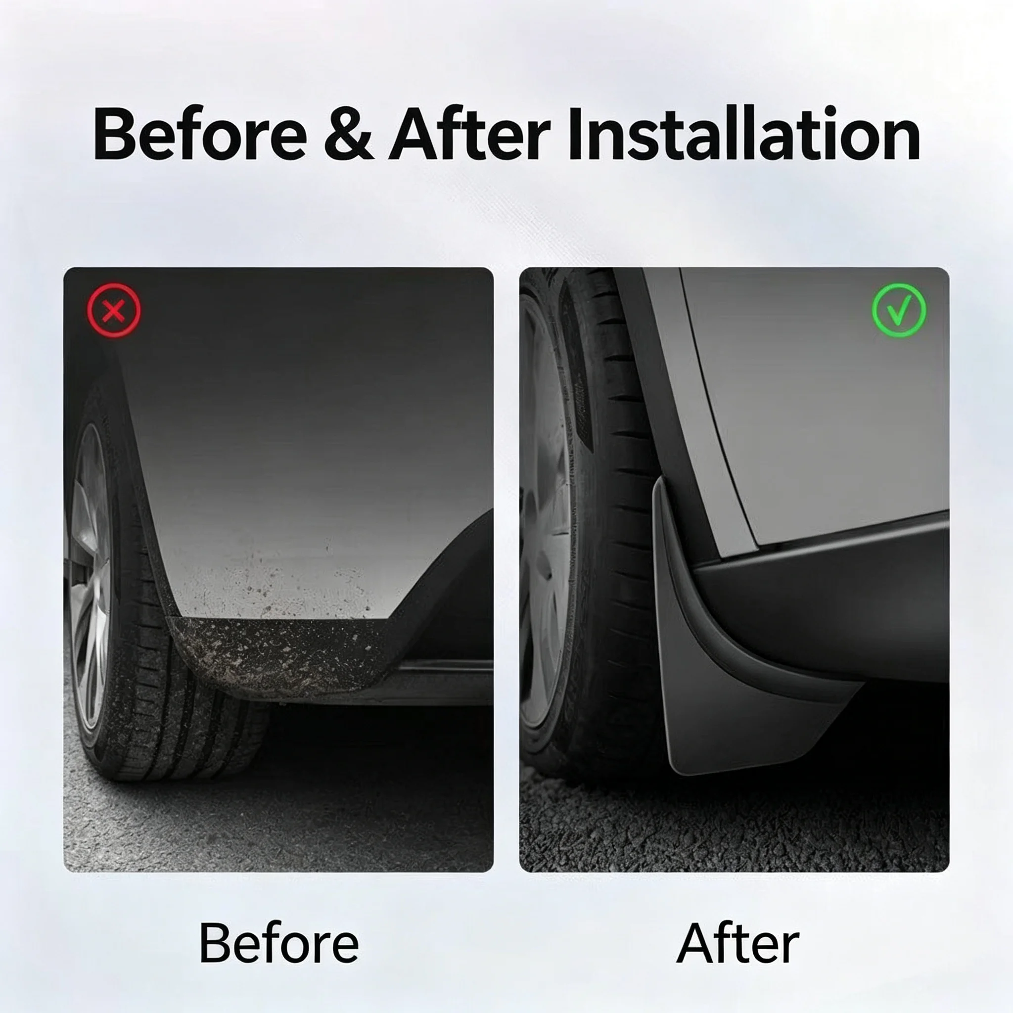 Front Rear Mudflaps Splash Guards For Tesla Model YL/Y Juniper 2025-2026 Mudguards Wheel Fender Protector Auto Parts Accessories