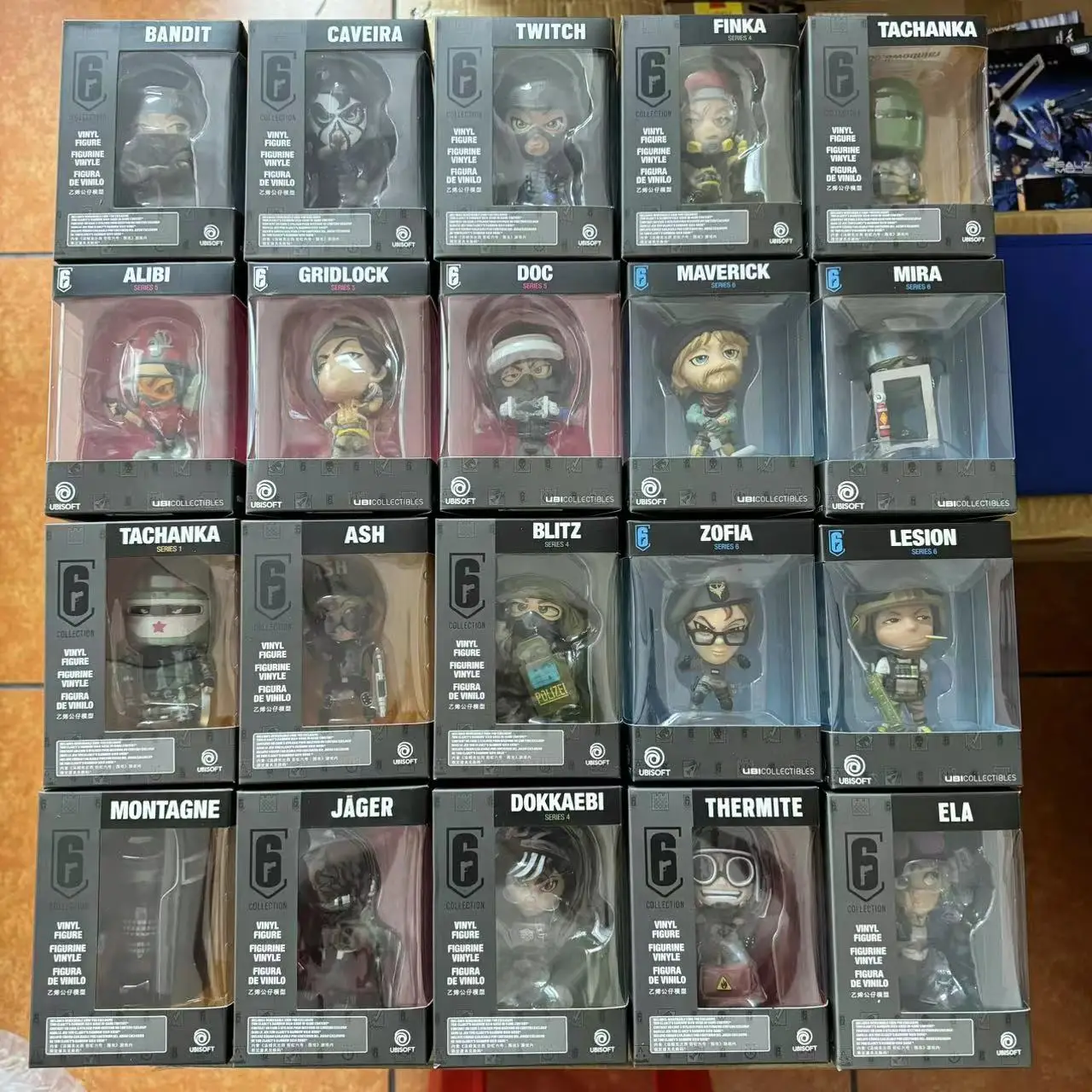 Q versão 10cm r6 arco-íris seis figura de cerco blitz montagne bandido caveira thermite cinza figura de ação coleção decora brinquedos presentes