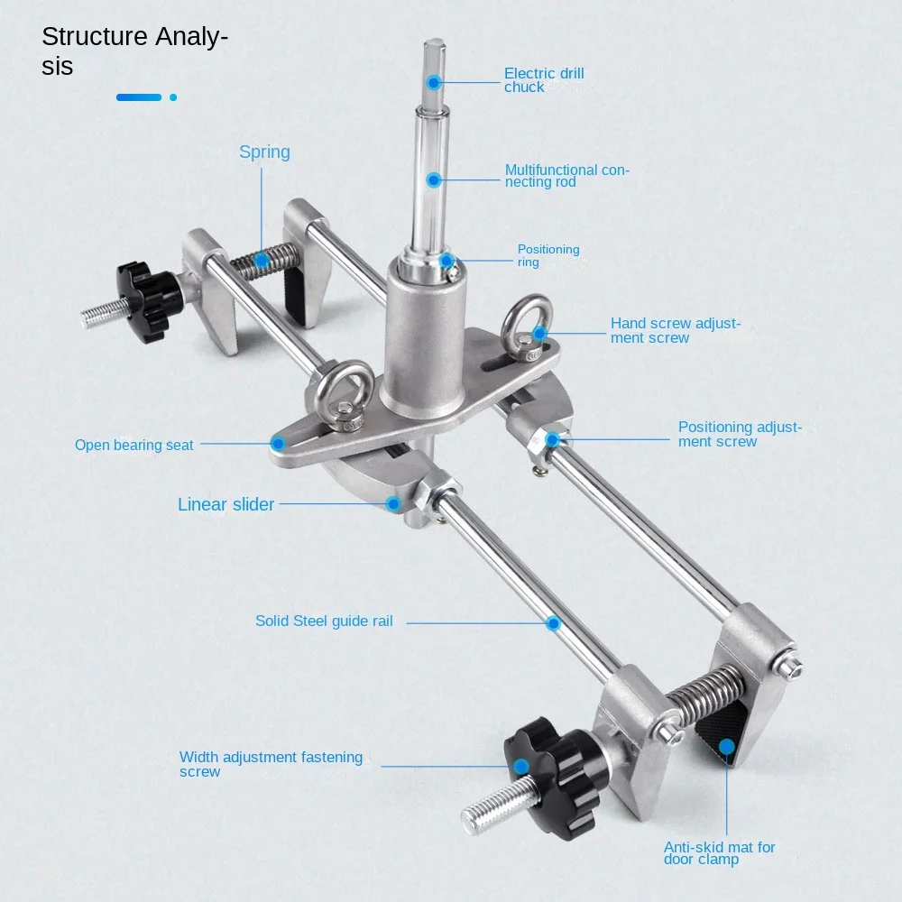 Wooden Door Lock Hole Opener Woodworking Installation Door Lock Slotting Machine Mortiser Kit Slotter Mortising Template Jig