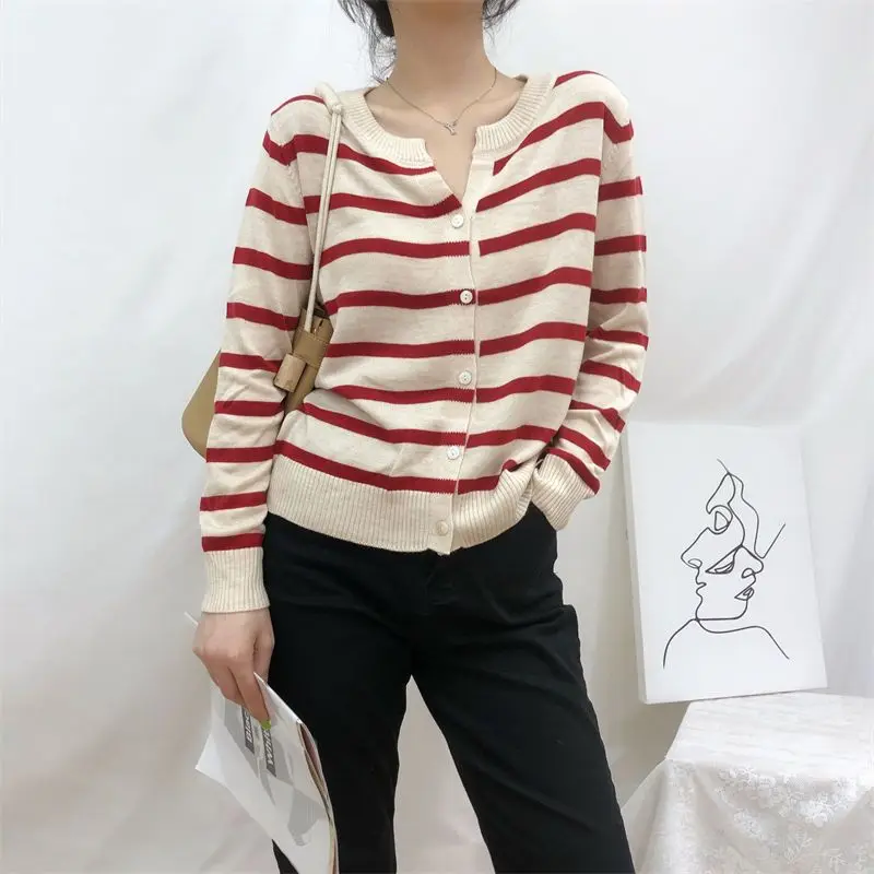 

Свободный кардиган в западном стиле с длинными рукавами, куртка для женщин, Приталенный топ на Новый год и раннюю осень, вязаный свитер