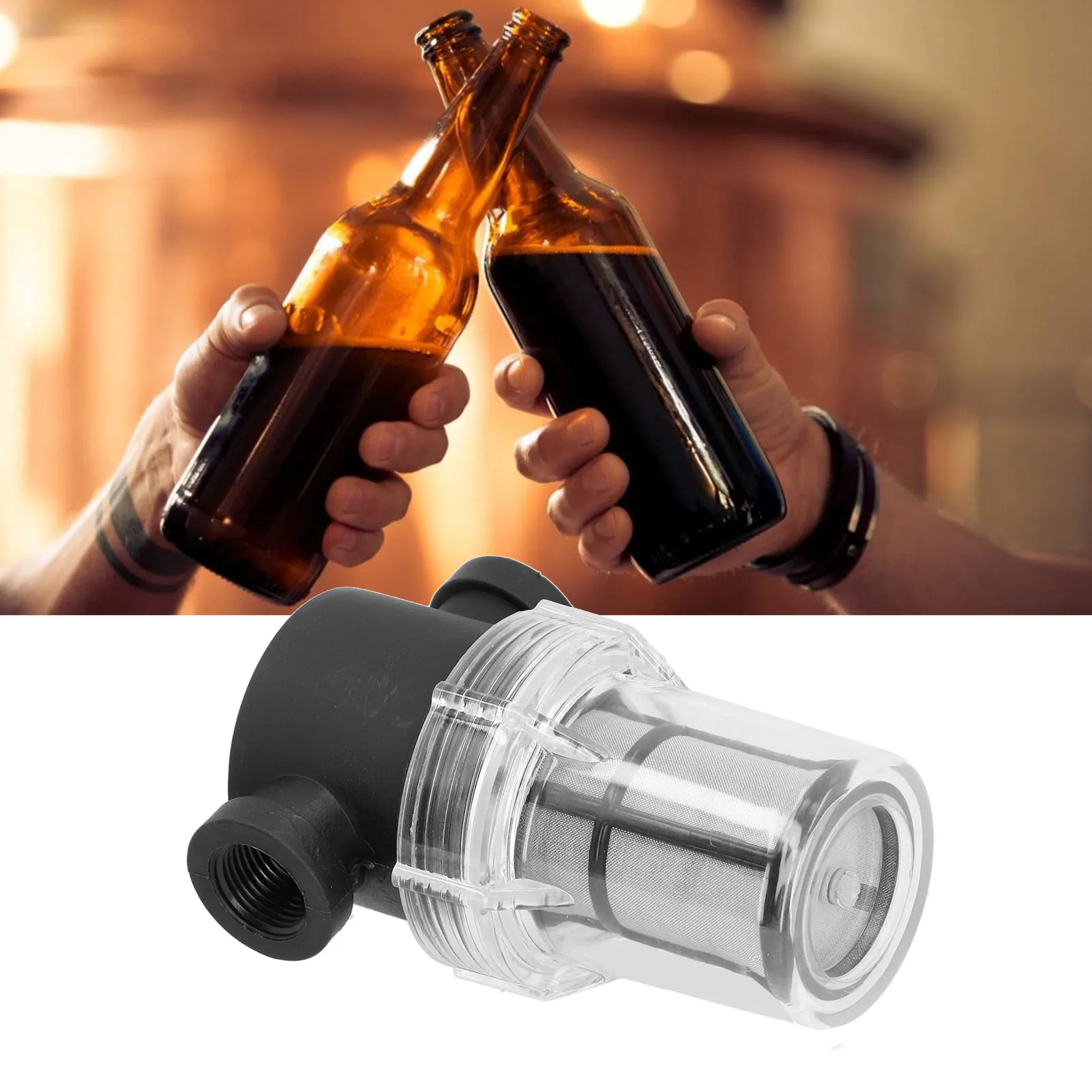 Beer Inline Filter Strainer for Home Brewing 150 Micron 80 Mesh Water and Beer Filtering