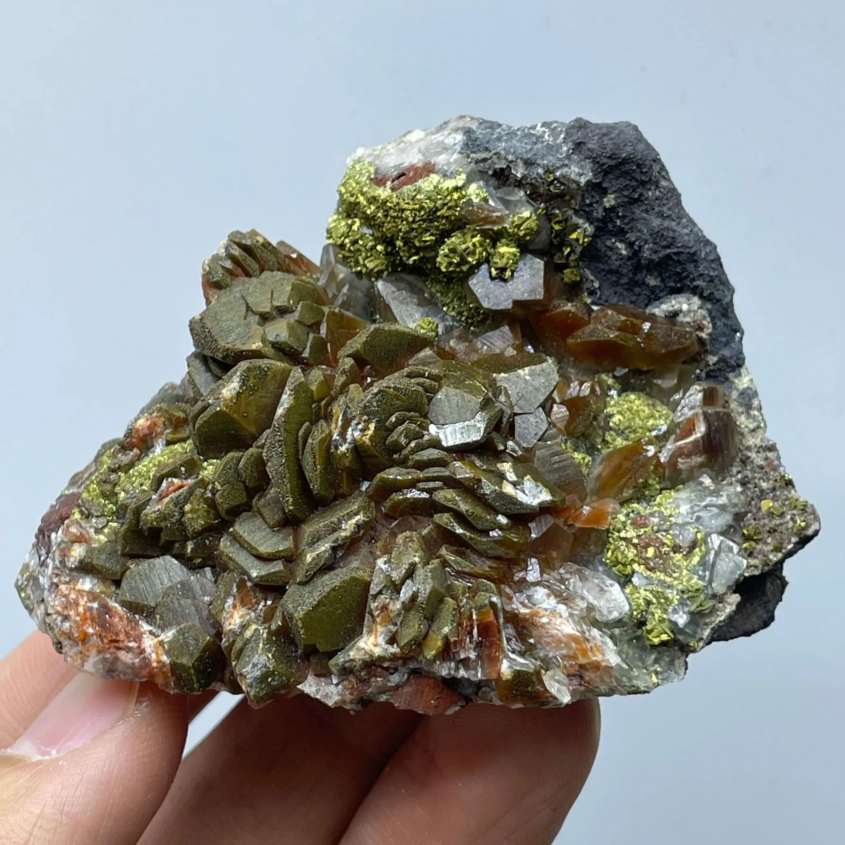 Natural Calcite Crystal With Pyrite Mineral Specimen Stones And Crystals Healing Grystals Quartz Home Decorations