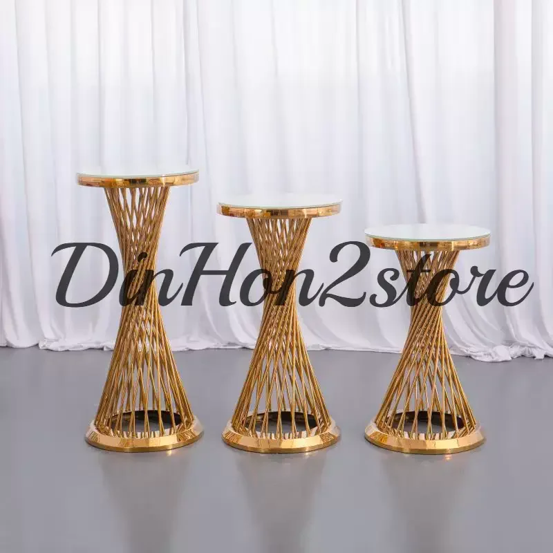 Electroplated gold stainless steel bar counter