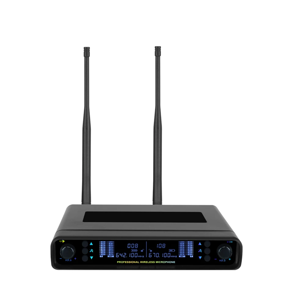 ERZHEN профессиональный беспроводной микрофон высококлассная портативная гарнитура зажим для воротника 9000G двухканальный сценическая производительность, караоке ОК