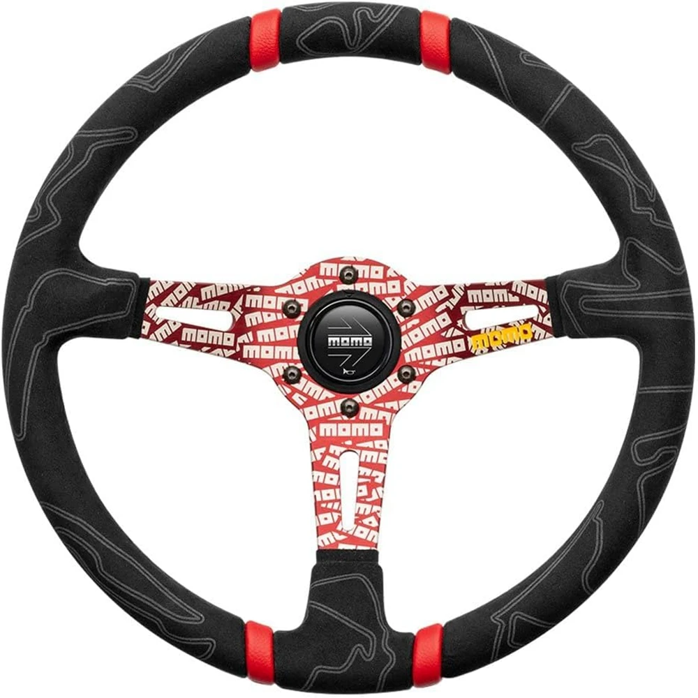 Drift 14Inch Universal Racing MOMO Ultra Steering Wheel Car JDM Suede Steering Wheel Volantes For VW HONDA TOYOTA BMW Nissan