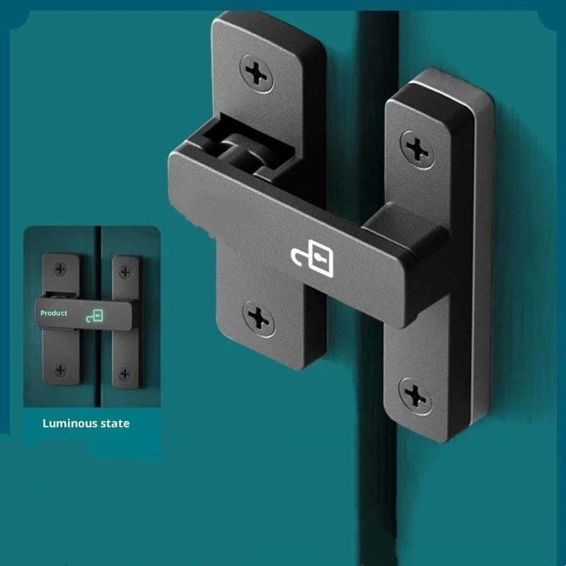 

Защелка-защелка, внутренний дверной замок без перфоратора, пряжка для раздвижной двери в ванной комнате, защелка для раздвижной двери, старомодная дверь для поверхностного монтажа в помещении