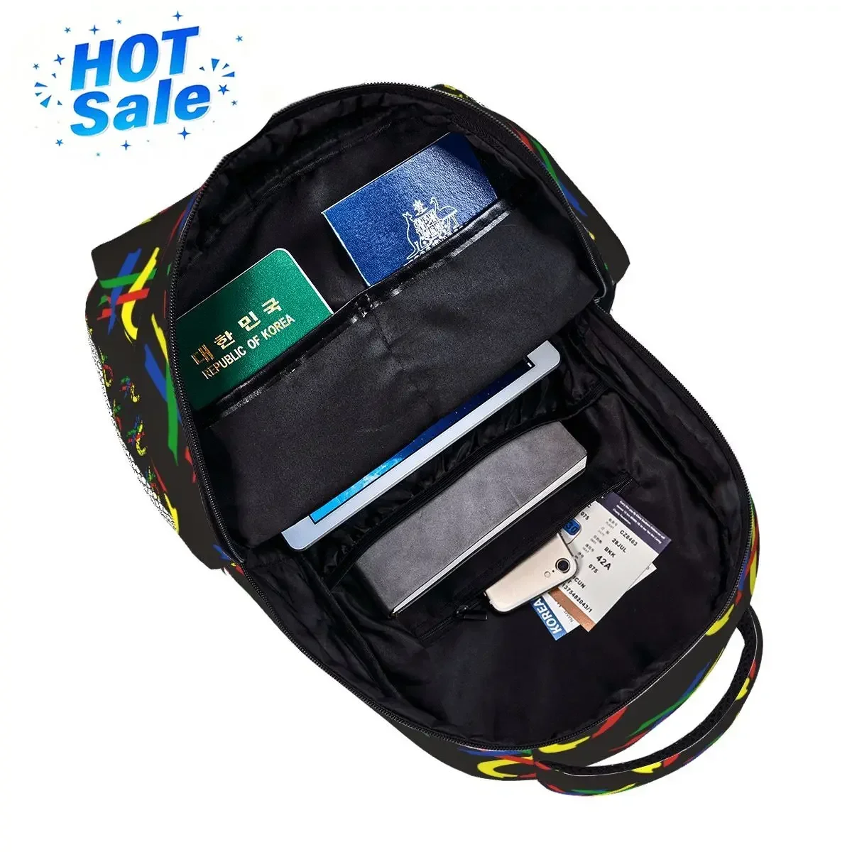 Custom Bag United Colors Of Benetton Backpack Featuring A Single Main Compartment, Perfect Leisurely Strolls, Or Everyda view 5