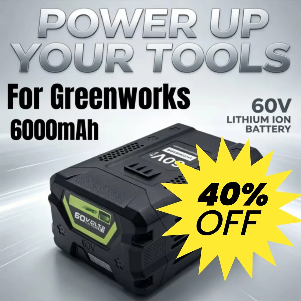 8000mAh 60V High Capacity Lithium Battery Replacement for Greenworks Lawn Mower Chainsaw Hedge Trimmer Tools