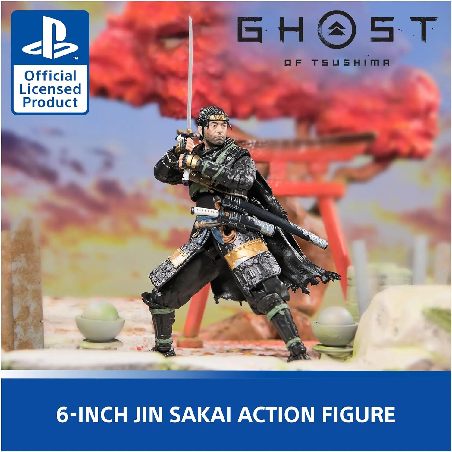 PlayStation Ghost of Tsushima Figuras Toys Spin Master PS5 Action Figure Manga Figurine Collection Model Ornaments