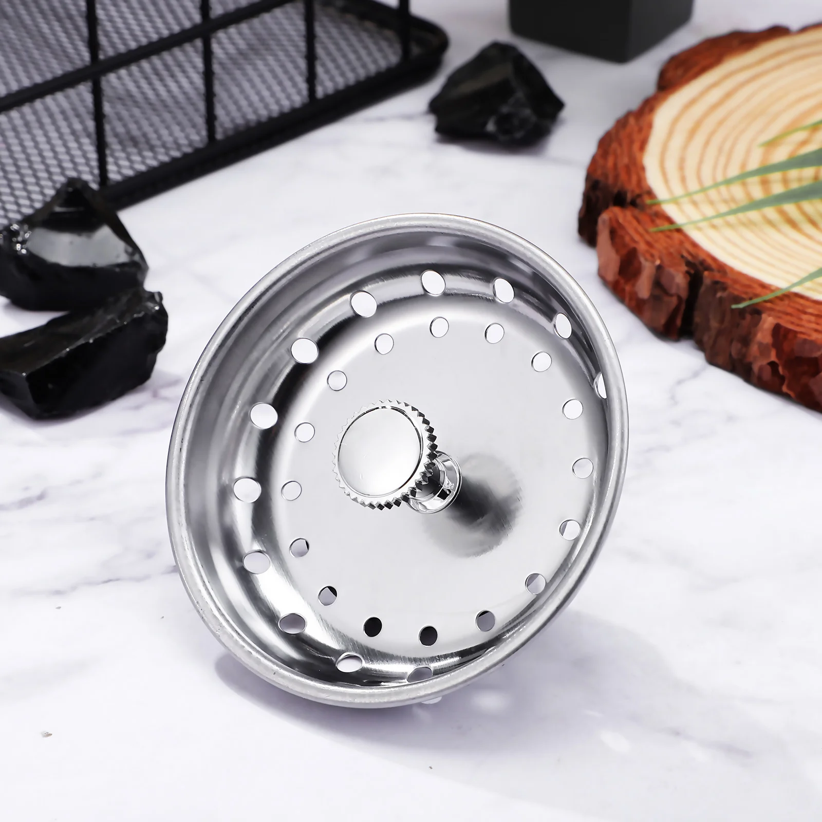 

2Pcs Sink Drain Plugs Metal Strainer Stopper Kitchen Hair Catcher Filter Basket Accessories Drain Stopper Sink Strainer