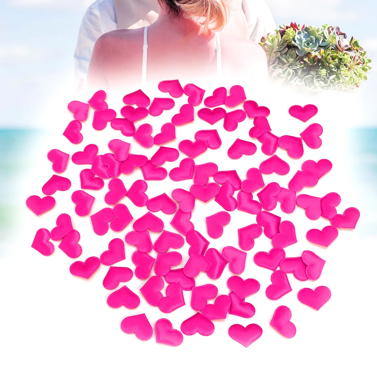 

100 Pcs Heart Shaped Petals Wedding Sponge Confetti Table Decor Romantic Valentine Engagement Proposal Party Decorations