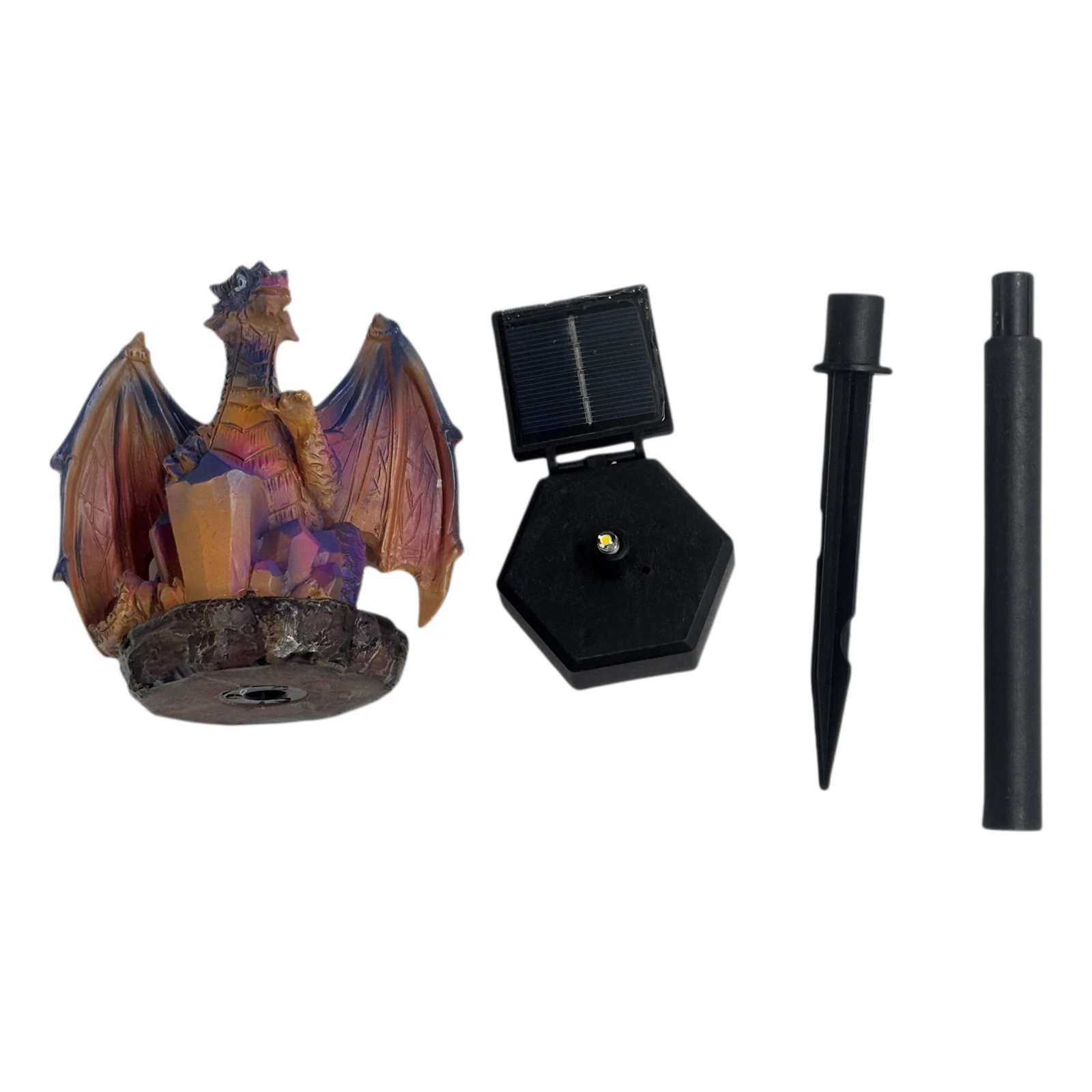Solar Dragon Heritage Garden Light Weatherproof Golden Ember Dragon Stake Lights Multi-Purpose for Housewarming Fantasy Lovers