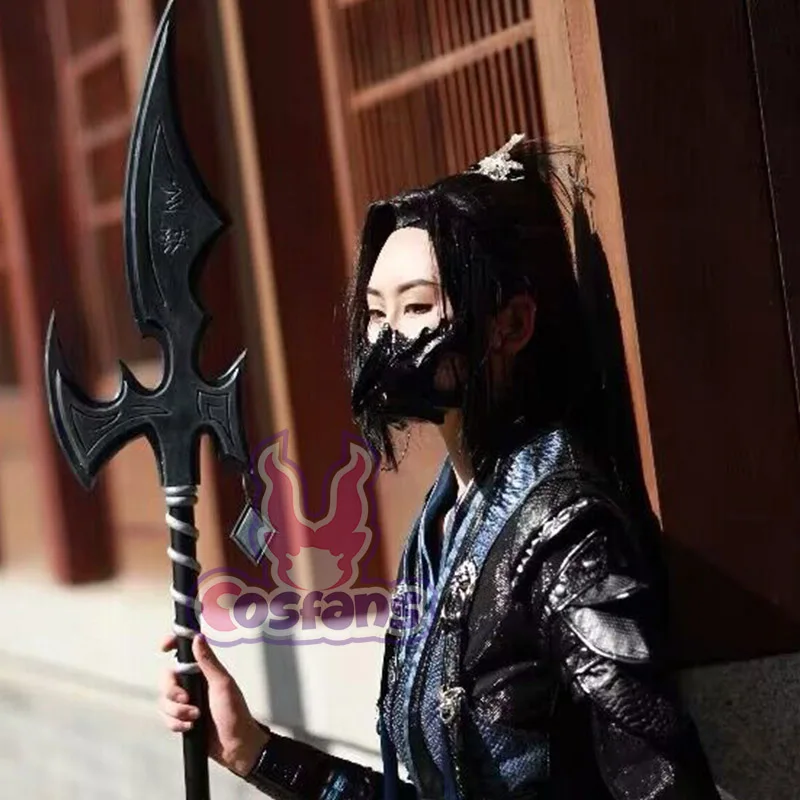 Chinese Novel Sha Po Lang Chang Geng Gu Yun Mask Black Eagle Mask Xuan Tie Camp Black Crow Masks Halloween Prop