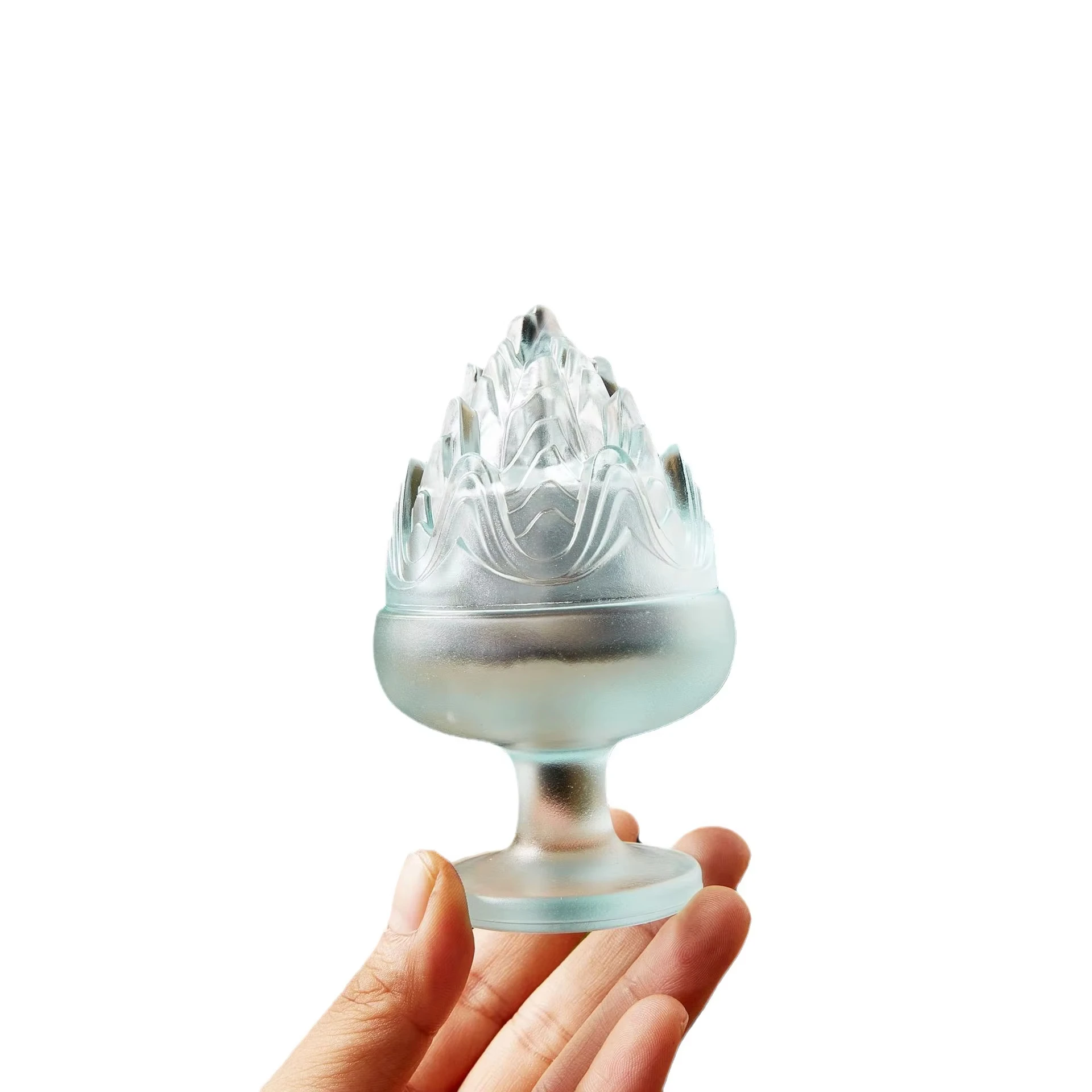 Household ancient glass Boshan incense burner plate incense burner tea ceremony sandalwood incense seal furnace creative gifts