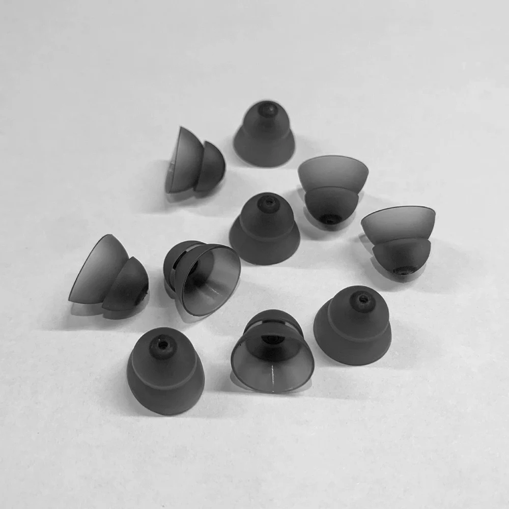 10Pcs Closed Fit Hearing Aid Domes Earplug Silicone Double Layer Anti Static Eartips Replacement Hearing Aid Accessory 8/10/12mm