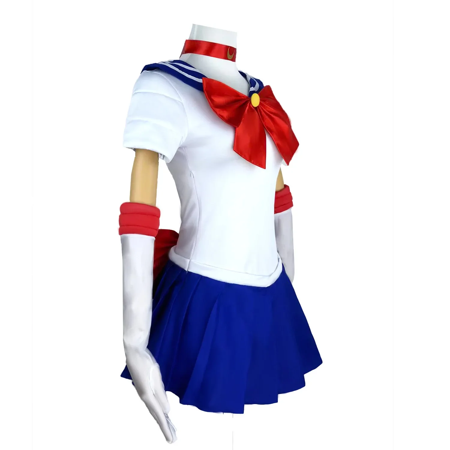 Anime Sailor Moon Cosplay Dress Bow Socks Tsukino Usagi Sailor Moon Halloween Carnival Cosplay SetAnime Stage Performance Outfit view 5