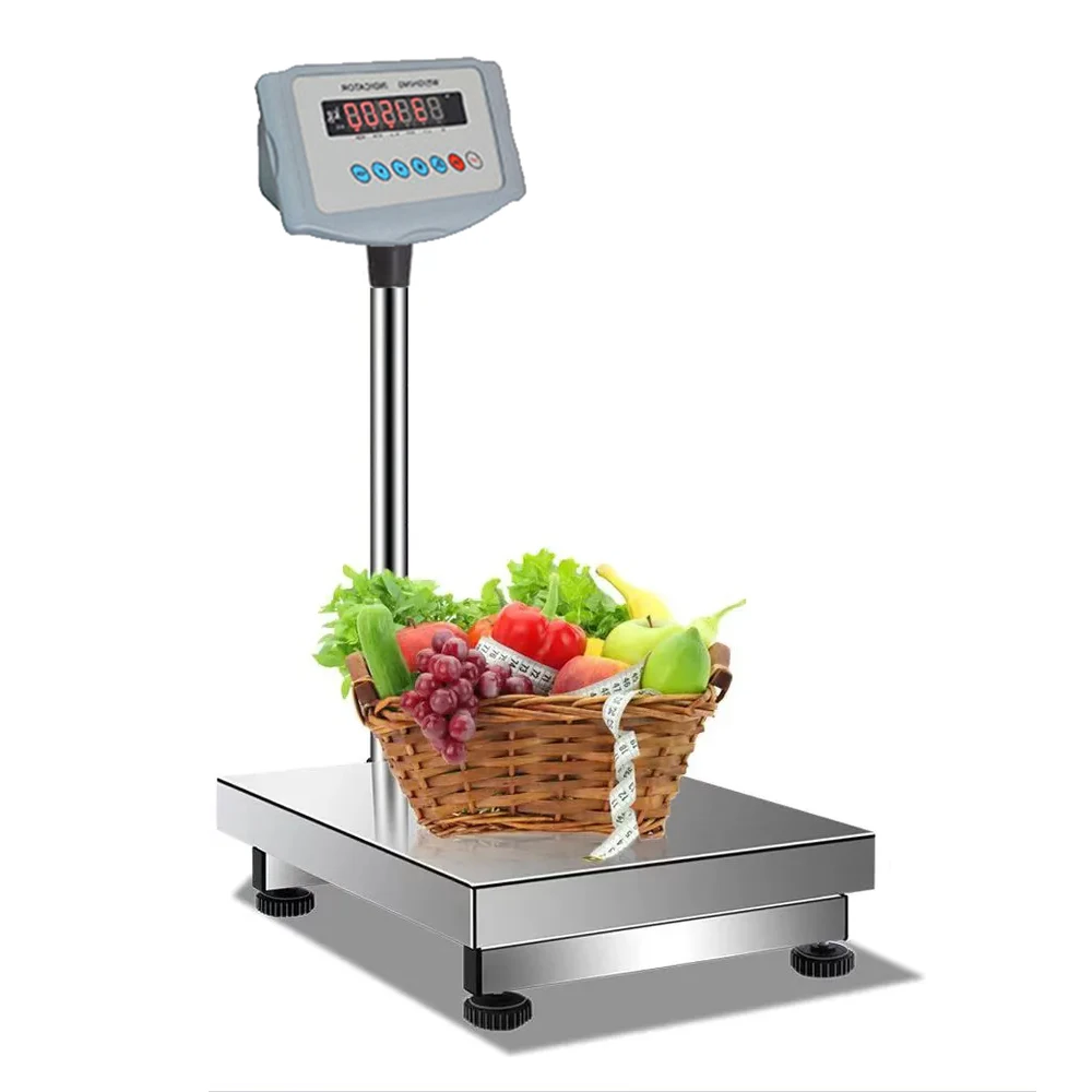 LR/LRQ Digital Electronic Scale Carbon Steel Personal Weigh Scale Floor Bench Postal Platform Scale 150kg 500kg