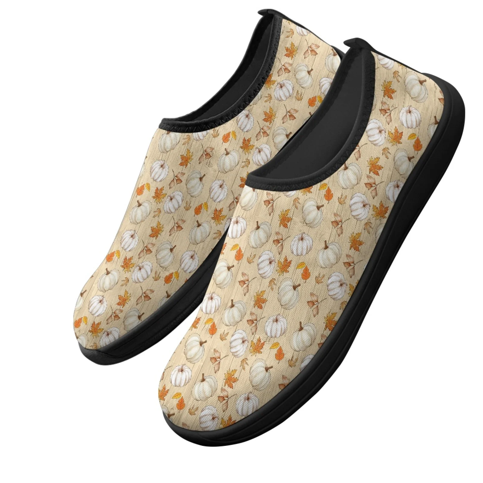PENSTROLL Gentle Autumn Pumpkin Non Slip Hiking Shoes for Business Polyester & EVA Barefoot Minimalist Shoes Walking Sneakers