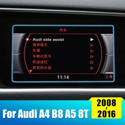 아우디 A4 B8 A5 8T 2008-2016 강화 유리 자동차 네비게이션 화면 보호 필름 LCD 디스플레이 스티커 안티 스크래치 액세서리