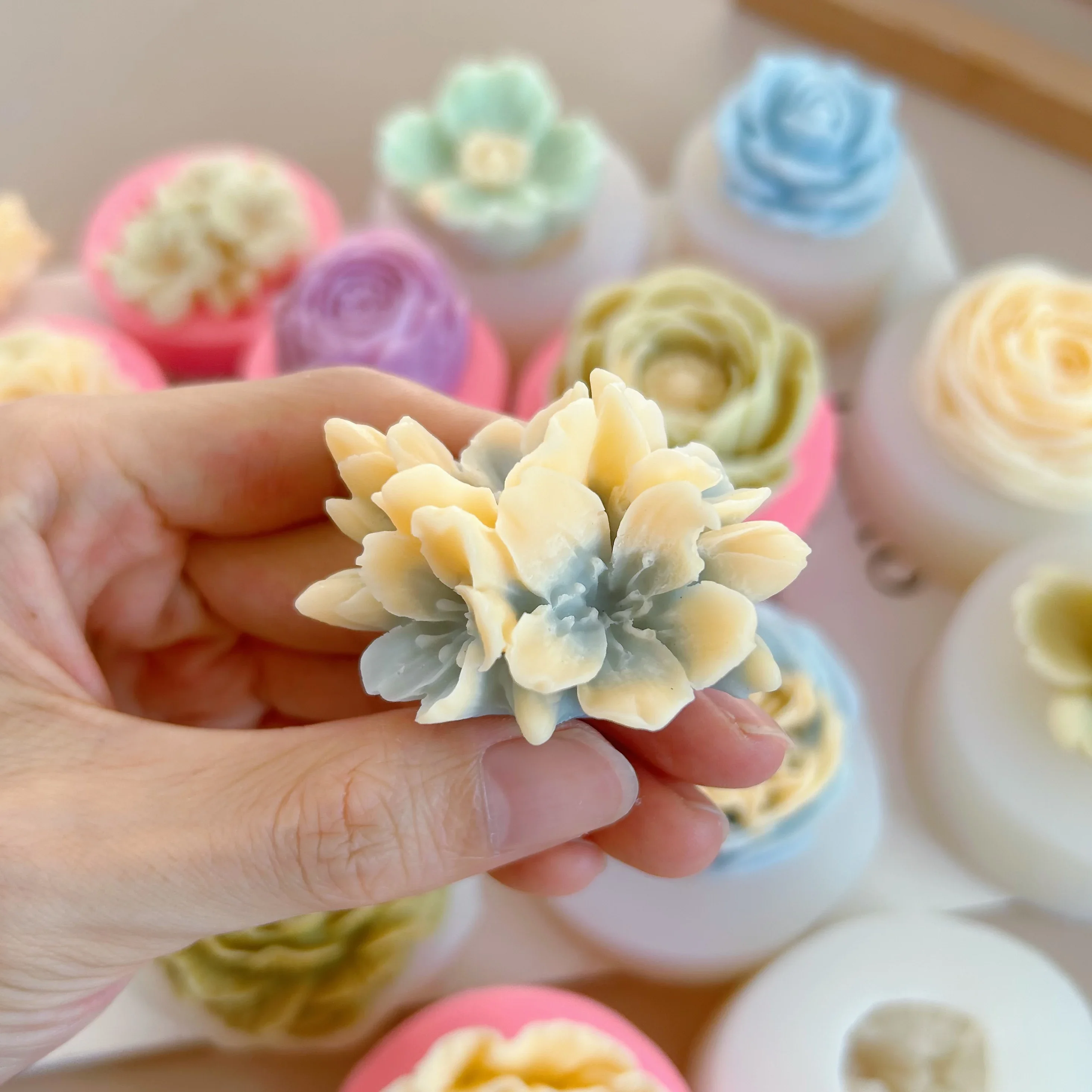 

3D форма для свечей с цветком вишни, милая цветочная серия, силиконовая форма для свечей, сделай сам, ароматерапевтическая свеча, поделки из гипсовой смолы, украшение для дома