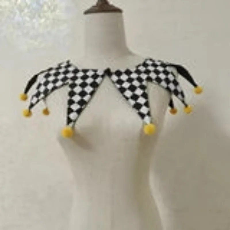 Customized fake collar clown Neck Ties Cosplay collar for woman detachable Fake collars Bow tie cosplay accessories