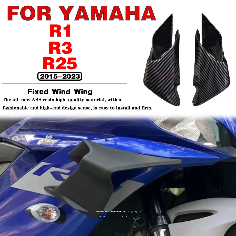 

For YAMAHA YZF-R1 YZF-R25 2015-2023 YZF-R3 Motorcycle Aerodynamic Winglets Fixed Wind Wing YZF R1 R3 R25 Fairing Shell