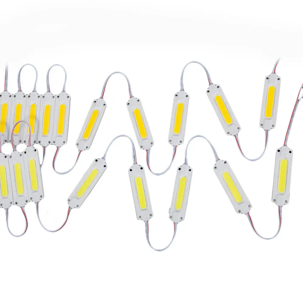 10 sztuk/partia wtrysk z obiektywem moduł LED COB wodoodporne podświetlenie LED podświetlenie dla znaku kanał litera DC12V 2W IP68