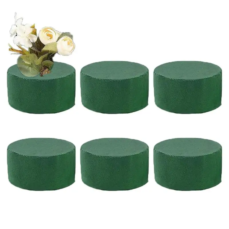 6Pcs/set Artificial Flower Foam Blocks Wet And Dry Green Flower arrangement Blocks For Home Decor Dining Table Decoration