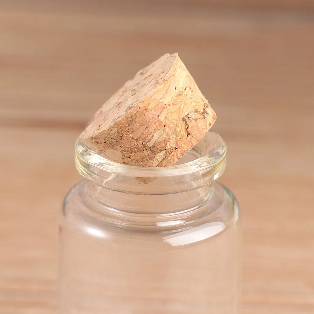 

20Pcs Glass Bottles Mini Wishing Bottles for Gift Decoration Message Sand Gemstones DIY Ribbon 30x80mm 40ml Mini Wish Bottle