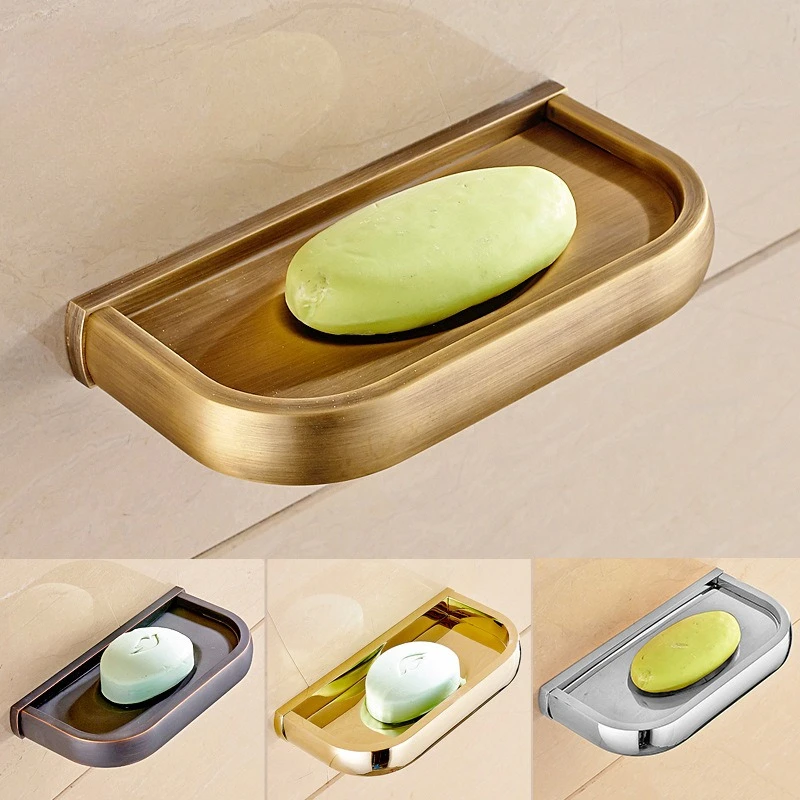 Light luxury copper antique soap box wall-mounted home bathroom put soap shelf