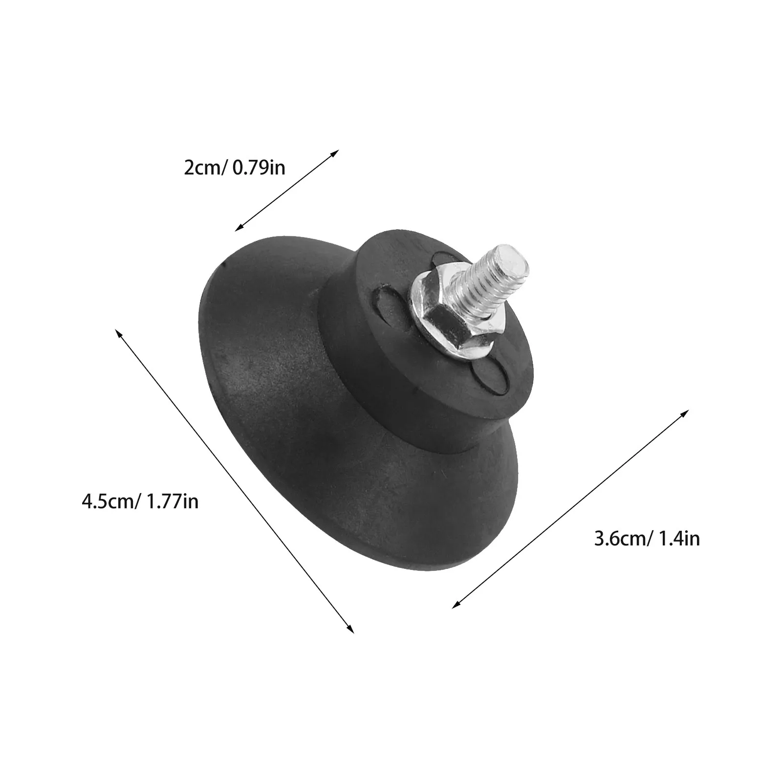 8Pcs M6 Threaded Anti Vibration Rubber Feet Heavy Duty Shock Absorbing Pads Compressor Generator Noise Reducing
