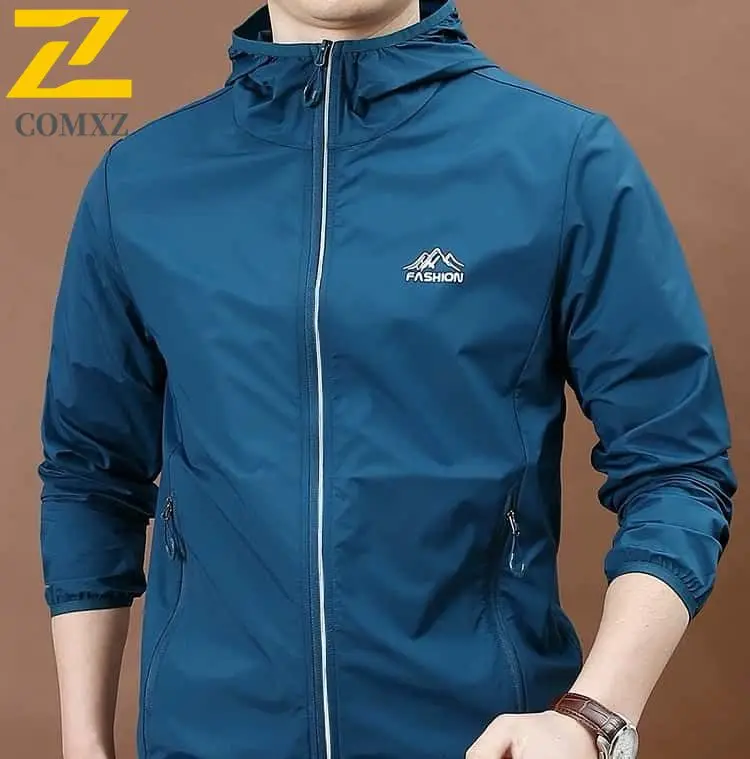 

Couple's Charge Jacket Mountain Print Windproof Waterproof Breathable Hooded Jacket Outdoor Camping Adventure Men Zipper Jacket