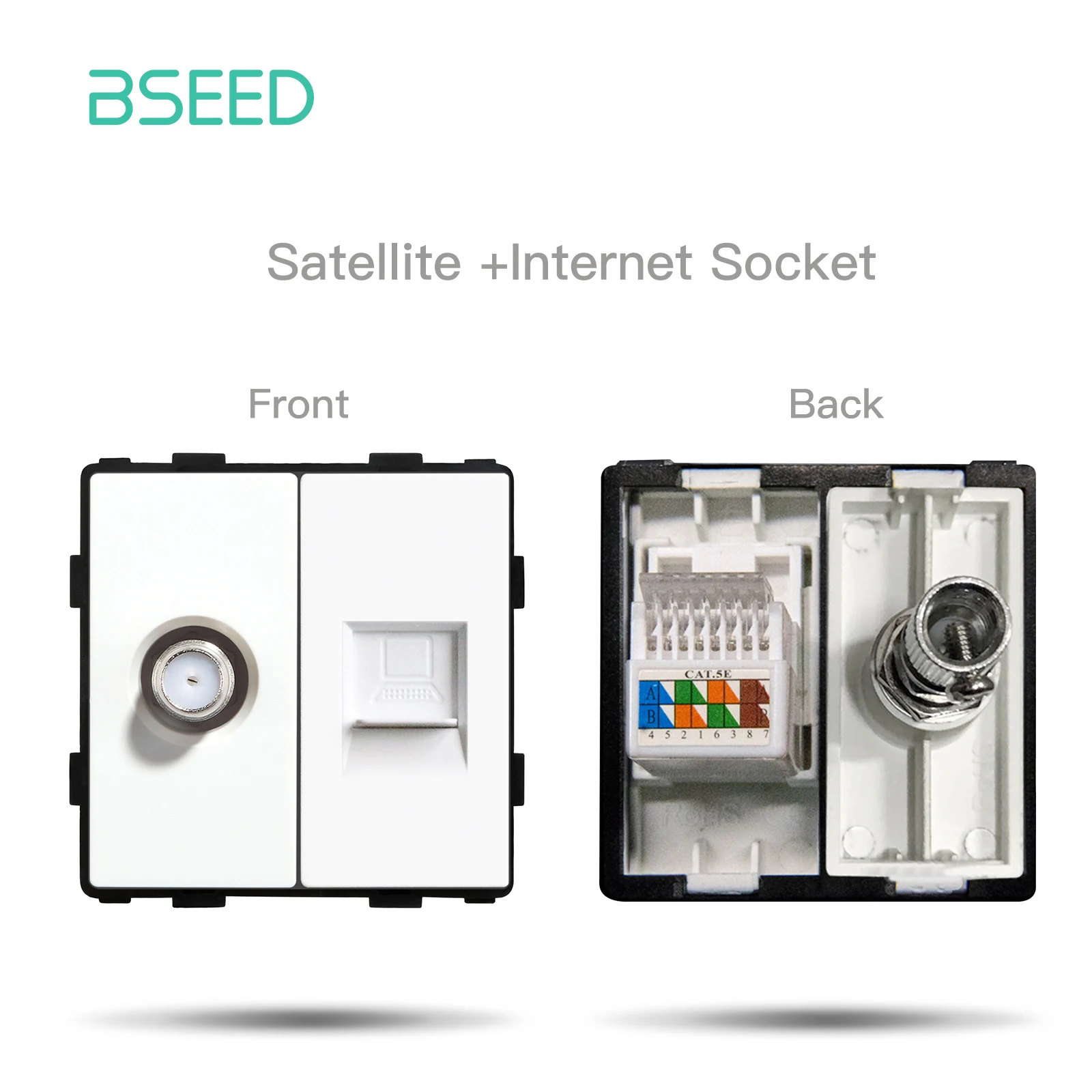 Bseed eu standard usb steckdose rj45 internet fernseher st funktions teile wand steckdose nur glasscheibe diy kombination