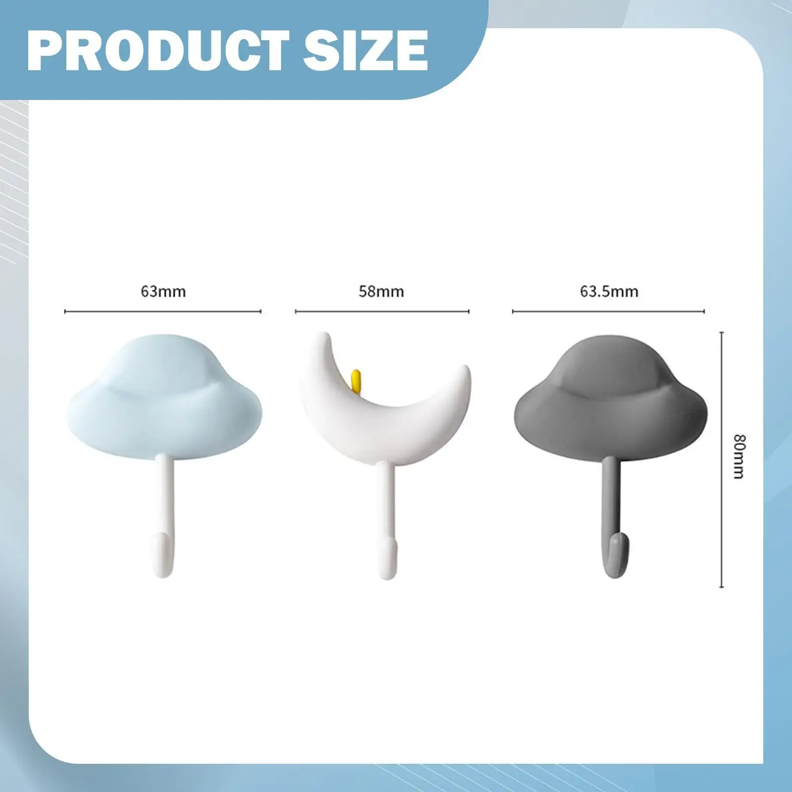 3 Pieces Wall Hooks Practical Coat Hooks Wall Mounted for Hanging Cap Towel