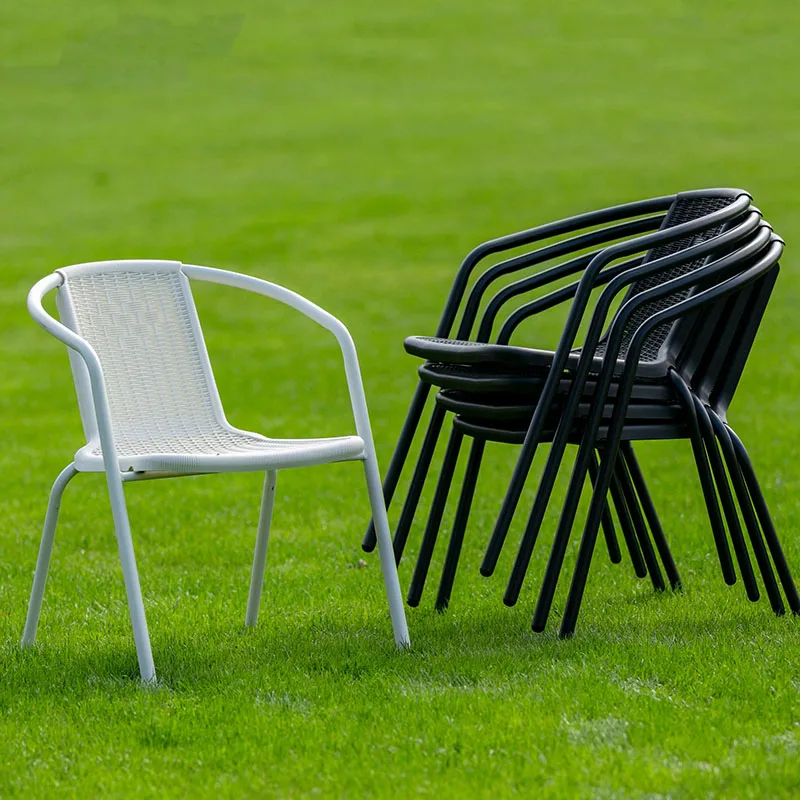 Muebles de jardín de aluminio, taburete, porche, columpio, salón, terraza al aire libre, mecedora para balcón, sillones exteriores de plástico