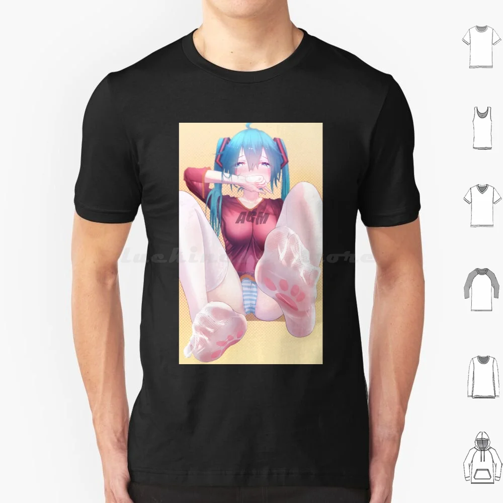 Hot ( Vocaloid Sexy Lewd Anime Hentai Girl Ass Feet Panties Panty ) T Shirt Cotton Men Women DIY Print Waifu Kawaii Cute