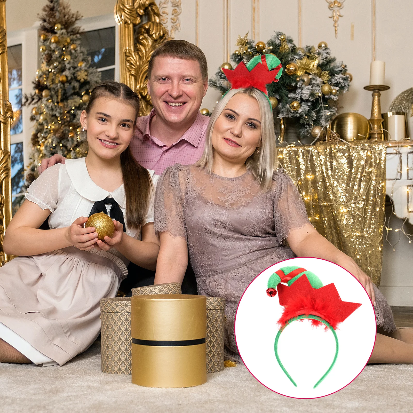 Fascia natalizia Comoda fascia per capelli per costume di grandi dimensioni per adulti Accessori per feste per bambini Cerchietto per capelli Fascia natalizia