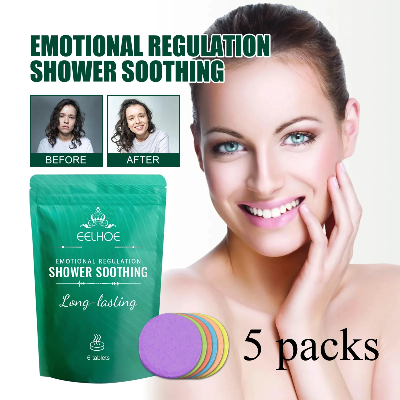 5 חבילות ניקוי הגוף טבליות להירגע מתח בעדינות לטהר את העור להשתמש ארומתרפיה כדי להאיר את העור כלי הגוף